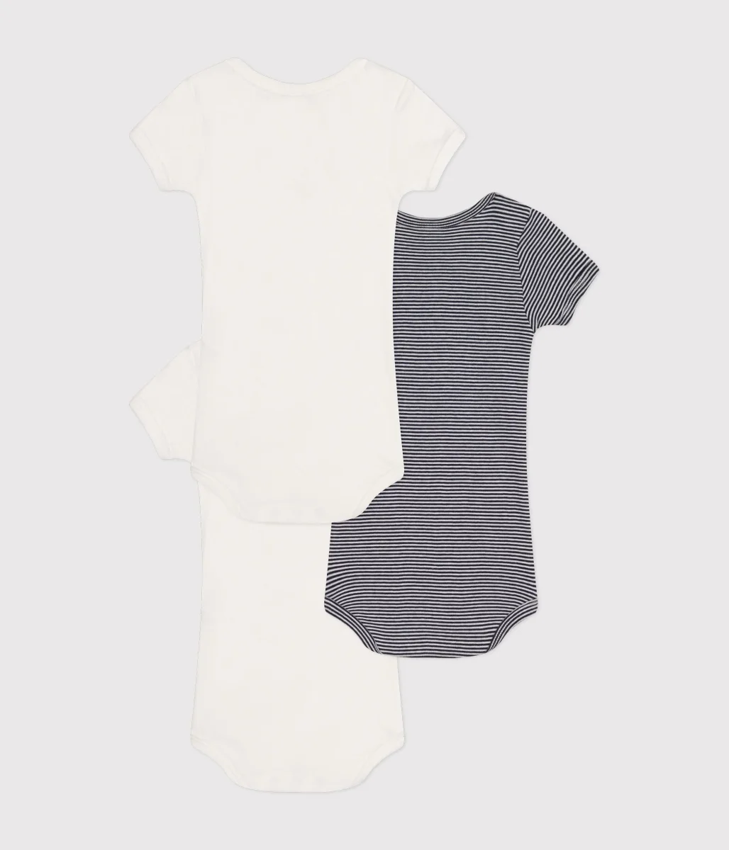 CONFEZIONE DA 3 BODY IN COTONE PER NEONATI - immagine 4