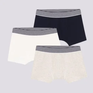 CONFEZIONE DA 3 BOXER BAMBINO IN COTONE TINTA UNITA