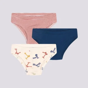 CONFEZIONE DA 3 SLIP CON MONOPATTINO IN COTONE BAMBINO