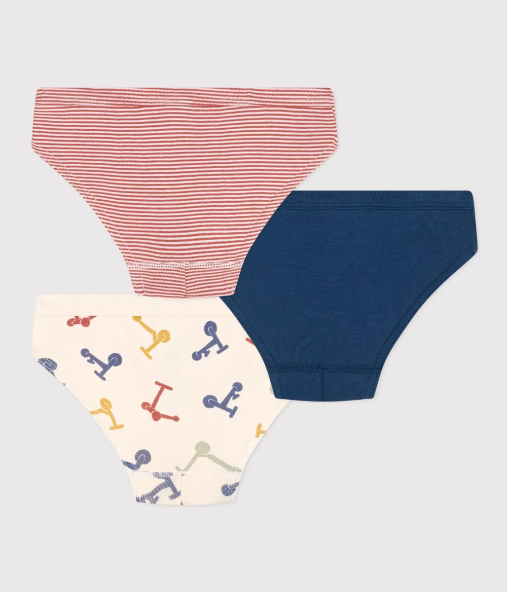 CONFEZIONE DA 3 SLIP CON MONOPATTINO IN COTONE BAMBINO - immagine 4