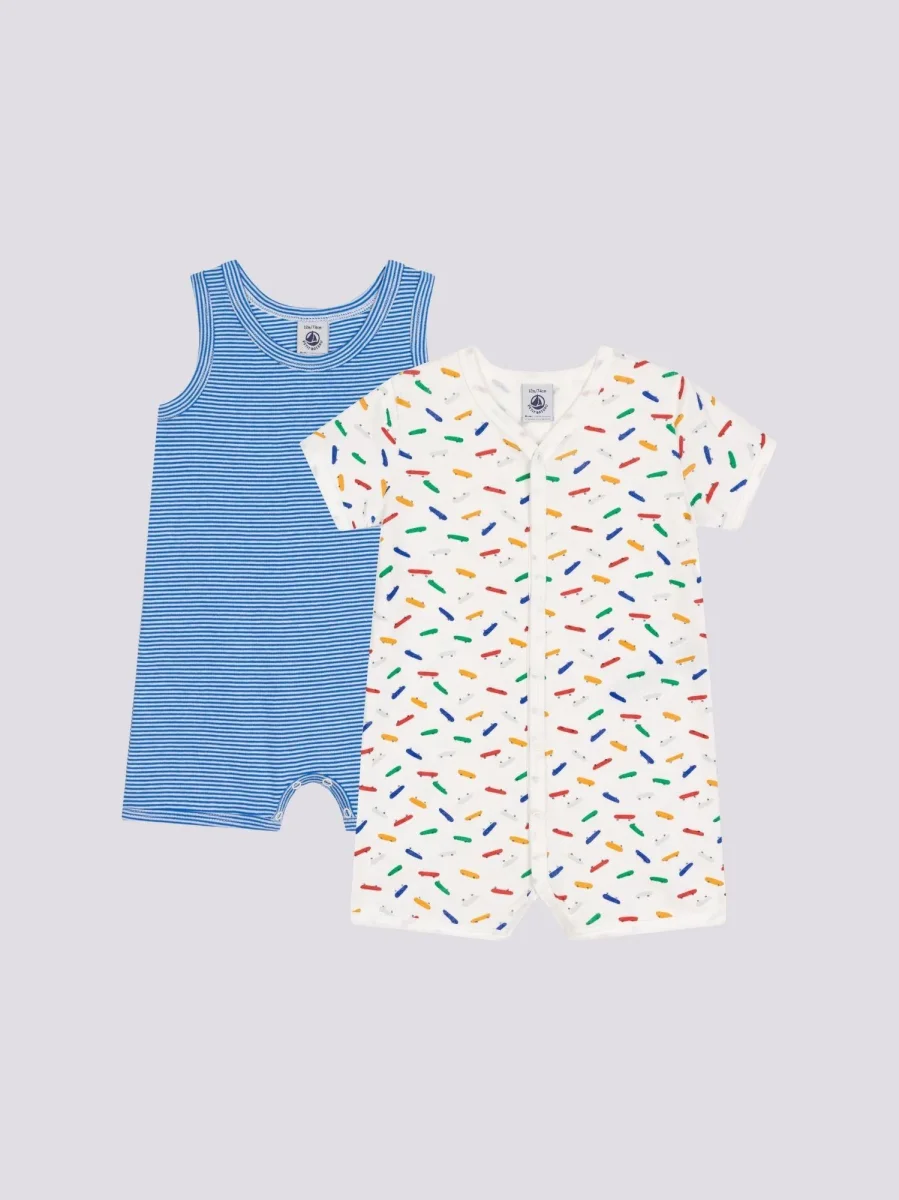 CONFEZIONE DI 2 TUTE CORTE IN COTONE BEBÈ