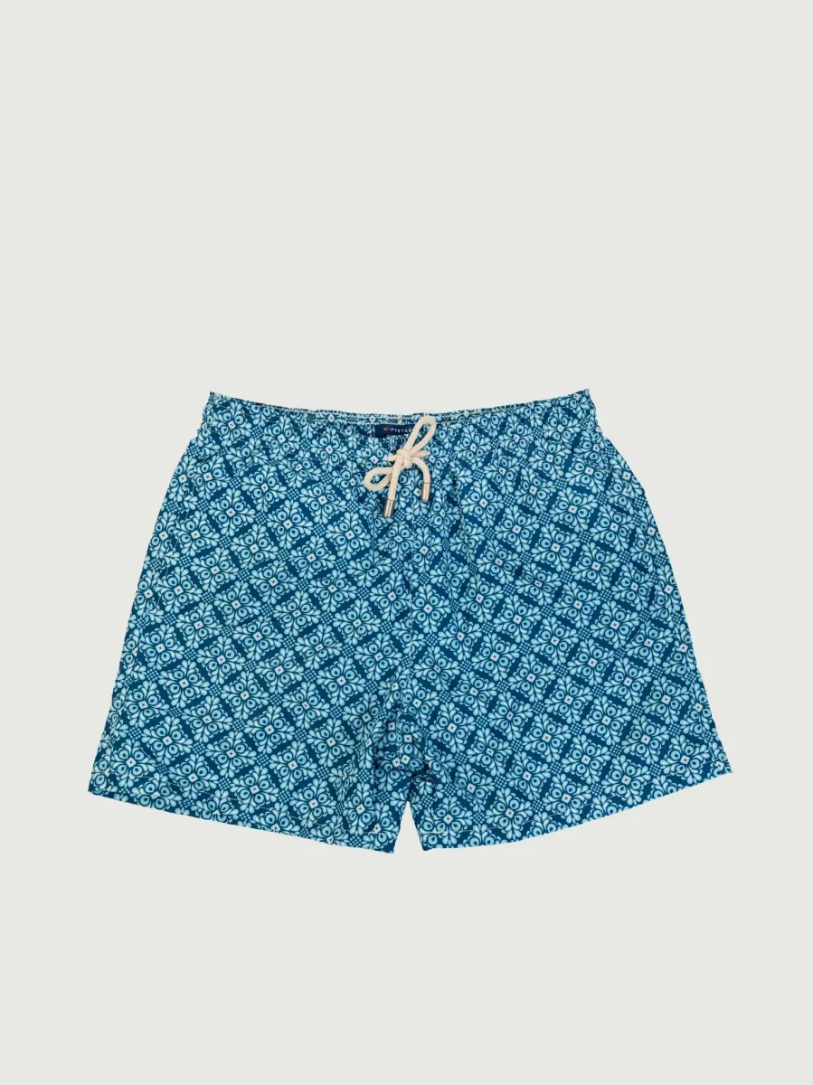 COSTUME AZZURRO IN FANTASIA MAIOLICA