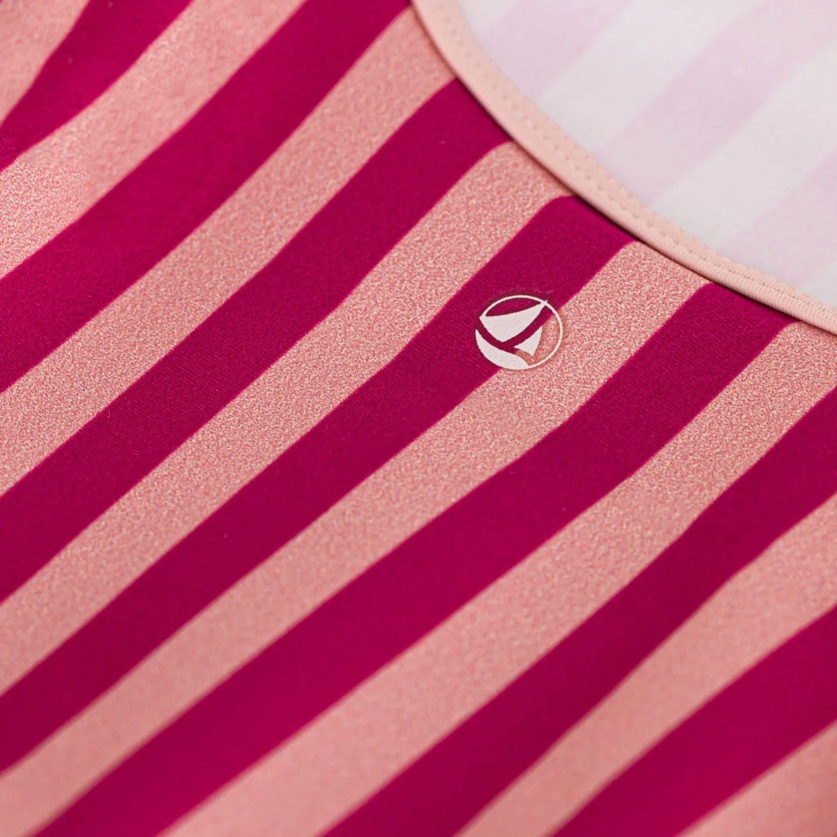 COSTUME DA BAGNO A RIGHE ROSA BEBÈ - immagine 3