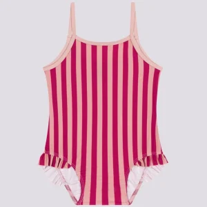 COSTUME DA BAGNO A RIGHE ROSA BEBÈ