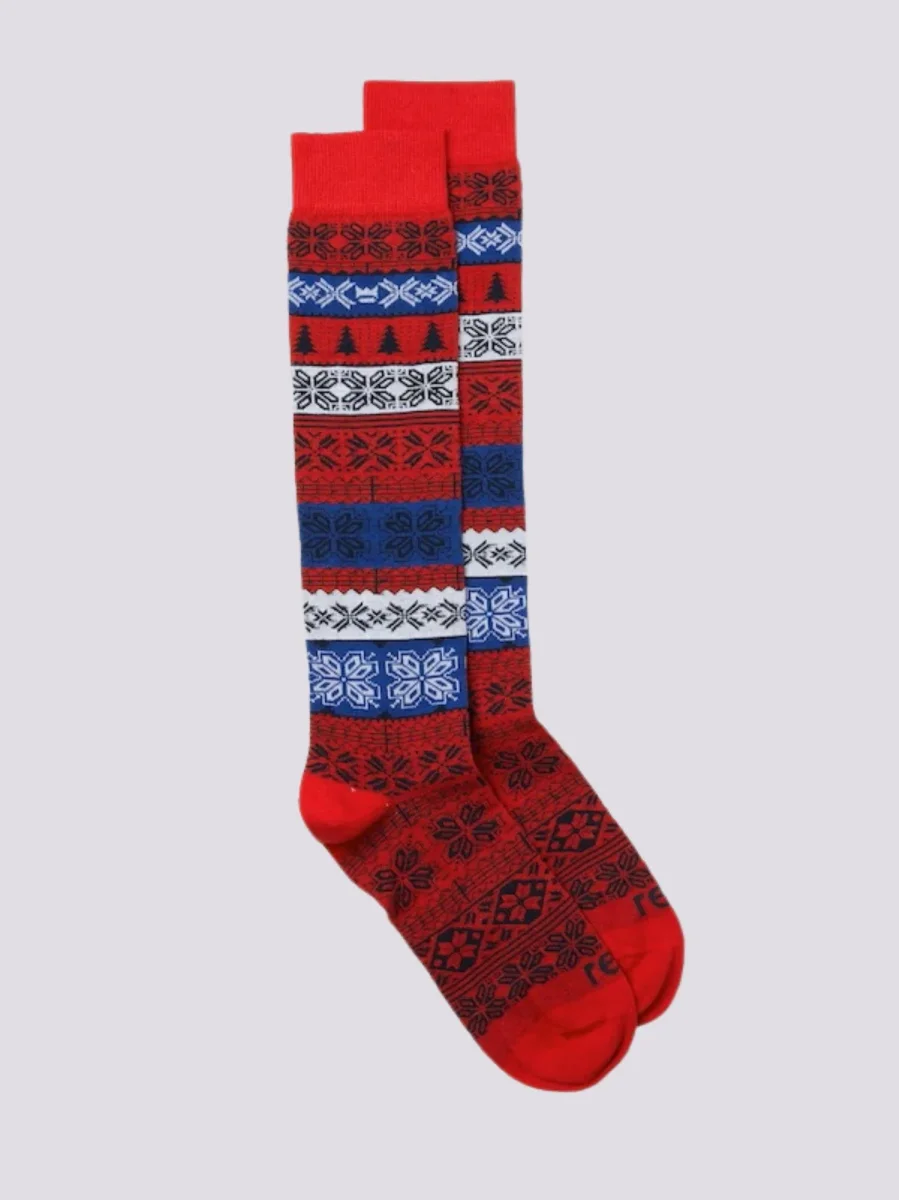 Calza disegno norvegese rosso