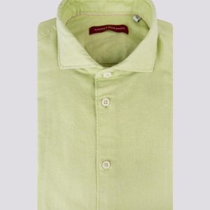 Camicia in cotone Oxford verde pistacchio