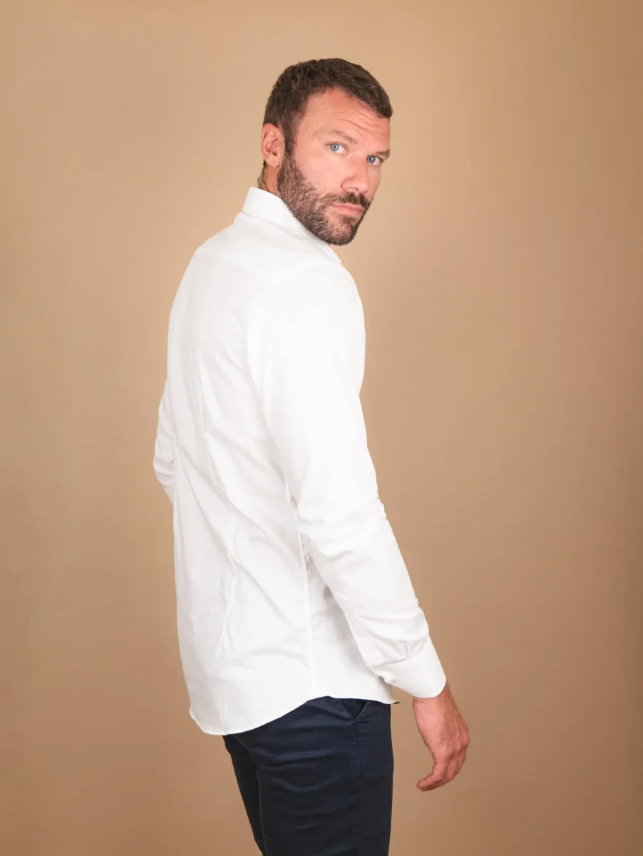 Camicia in cotone bianco - immagine 3