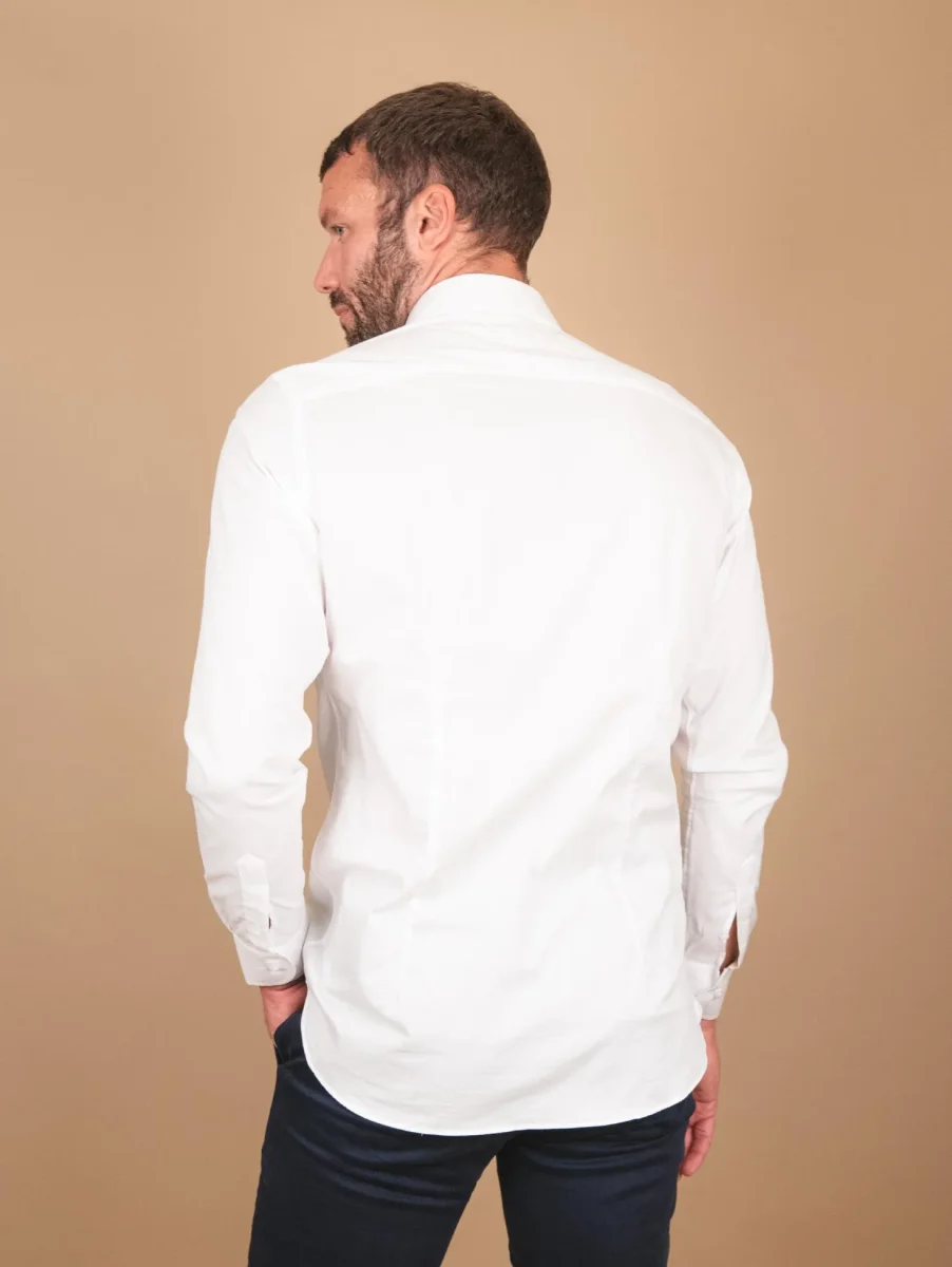 Camicia in cotone bianco - immagine 4