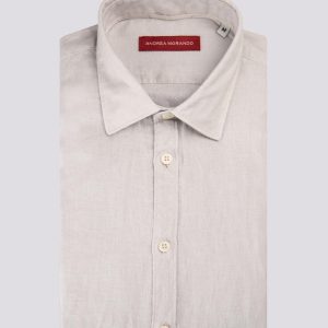 Camicia in lino grigio chiaro