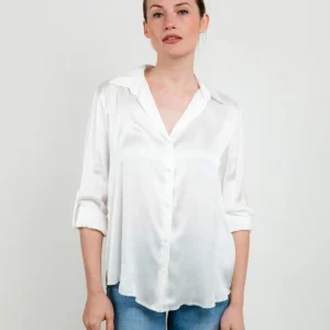 Camicia in raso biancA