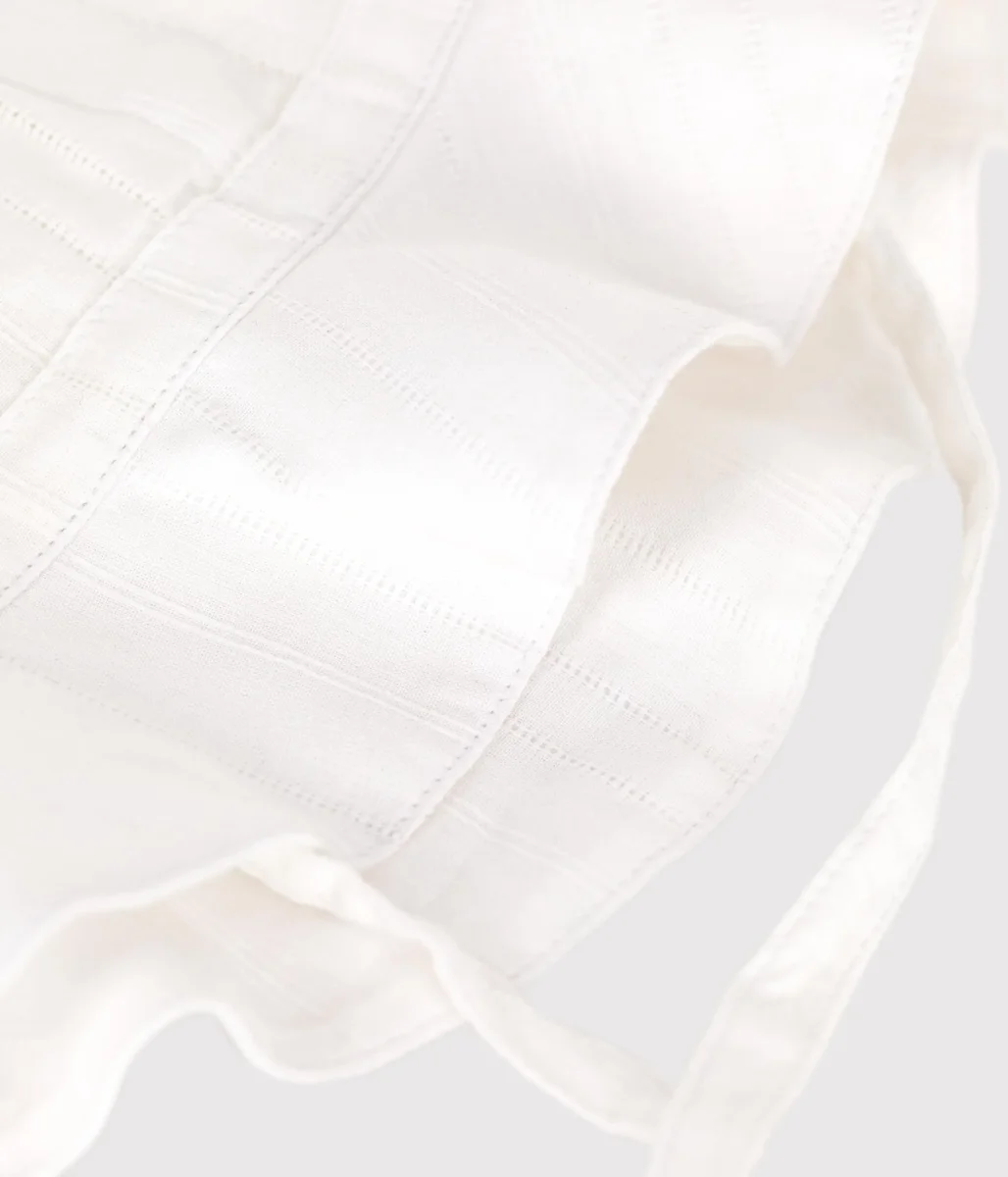 Cappellino in popeline tinta unita per neonata - immagine 3