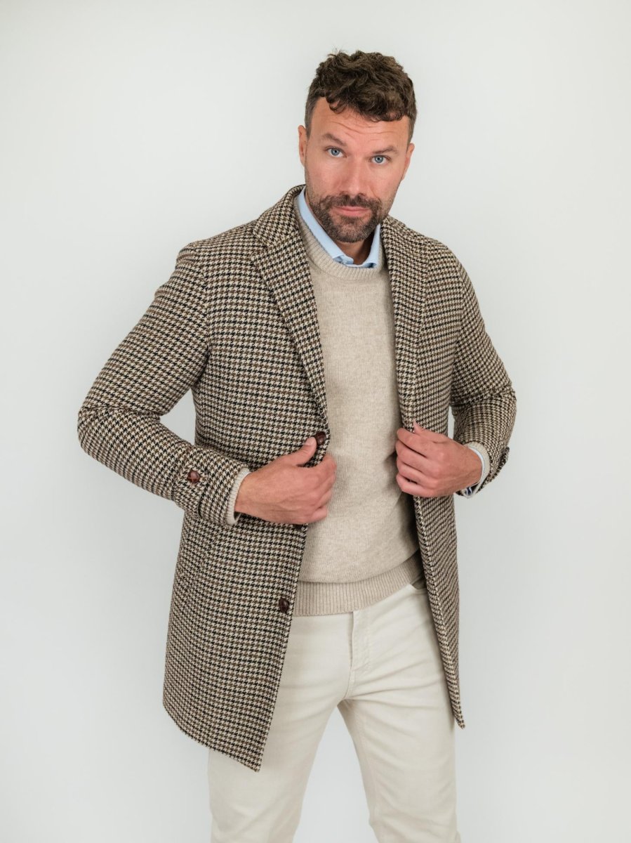 Cappotto monopetto pied de poule - immagine 4