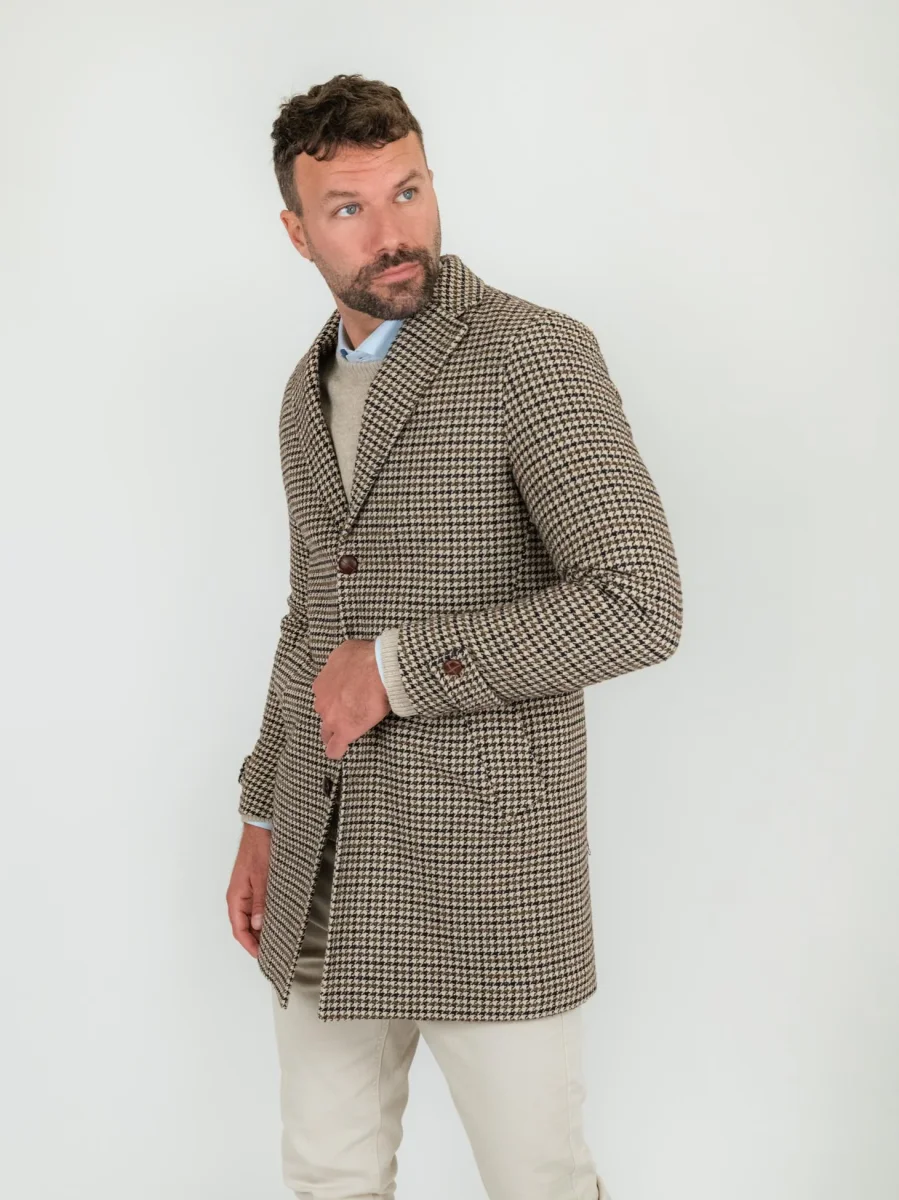 Cappotto monopetto pied de poule - immagine 3