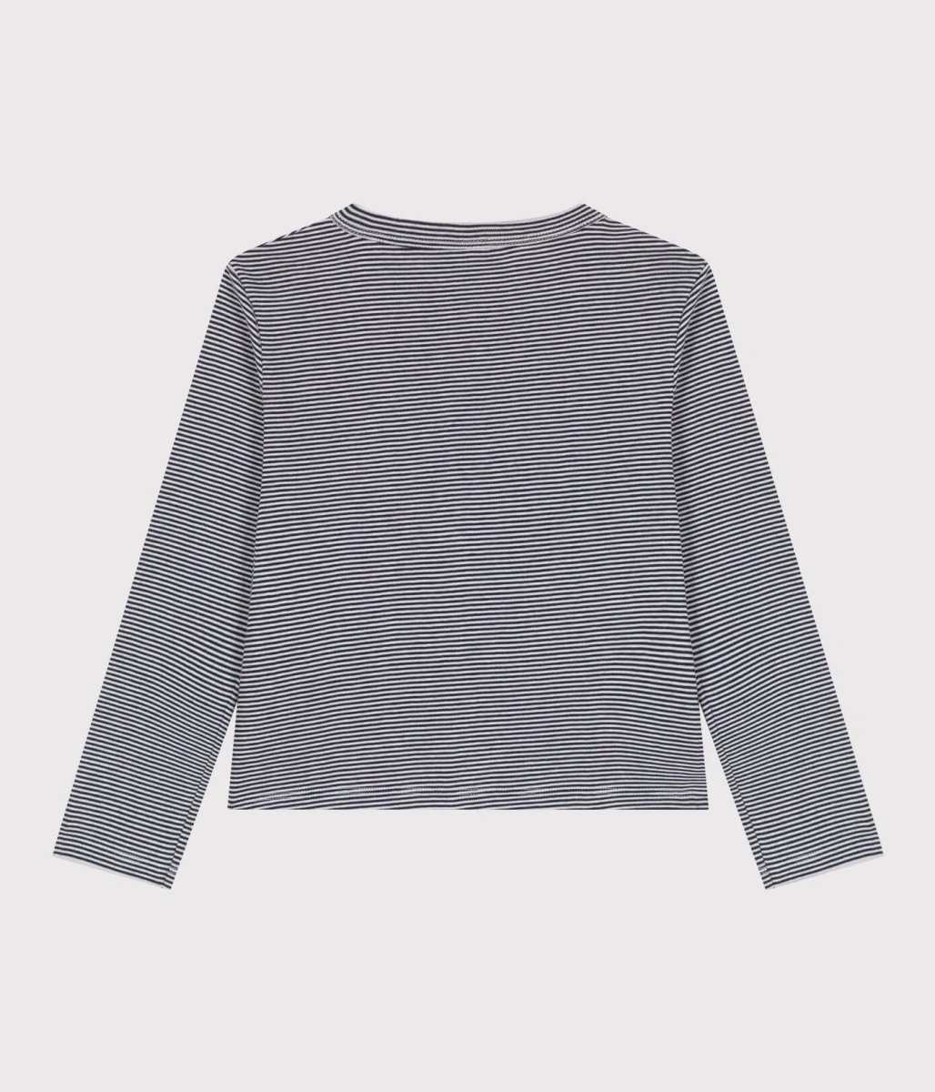 Cardigan in cotone a righe bambina - immagine 3