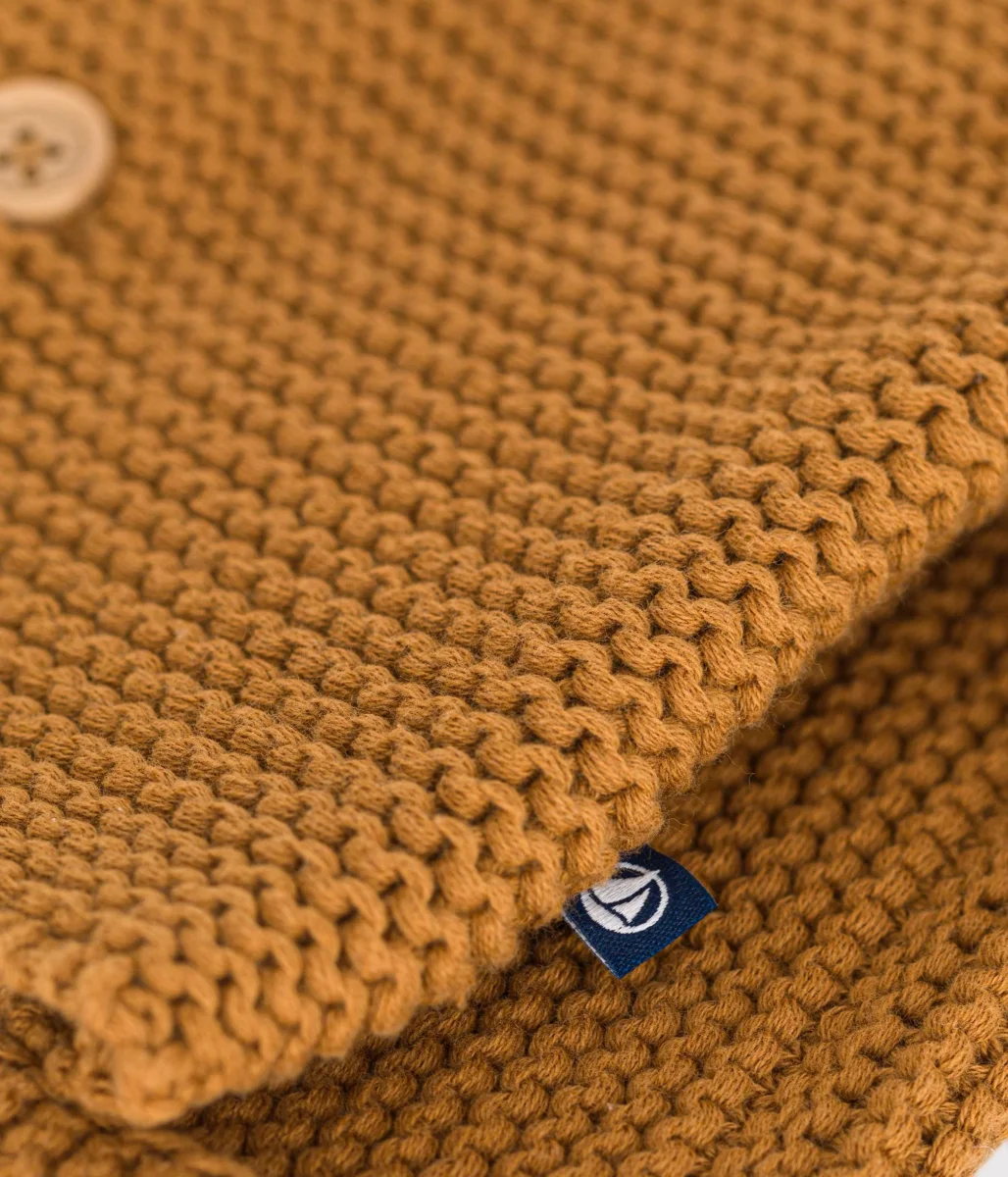 Cardigan in tricot a punto legaccio senape - immagine 5