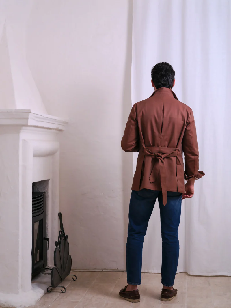 Giacca sahariana cotone 100% - Terra di Siena - immagine 7