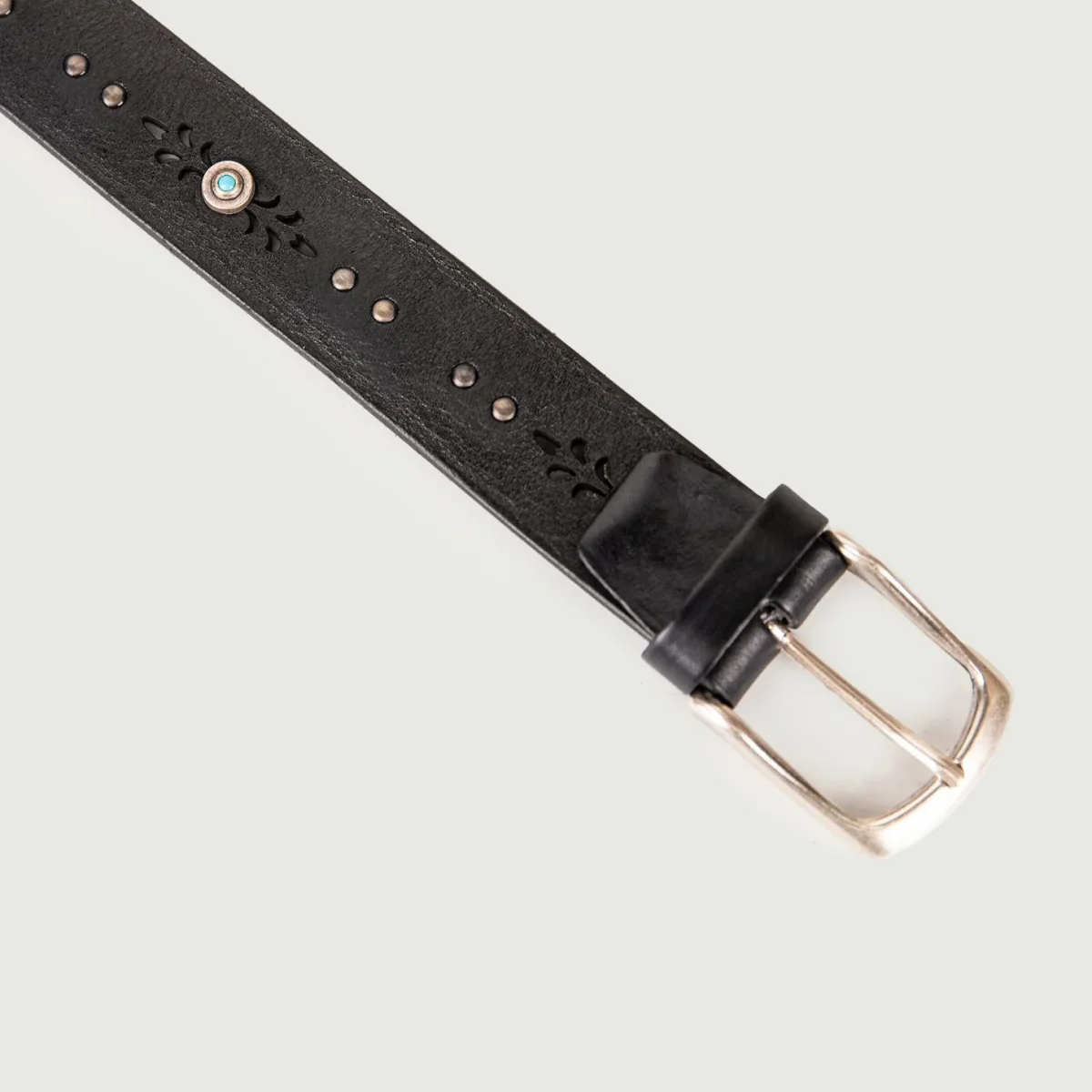 Cintura in pelle  lavorata Testa Moro - immagine 3