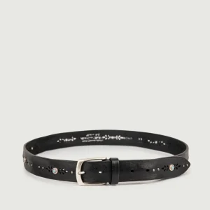 Cintura in pelle  lavorata Testa Moro