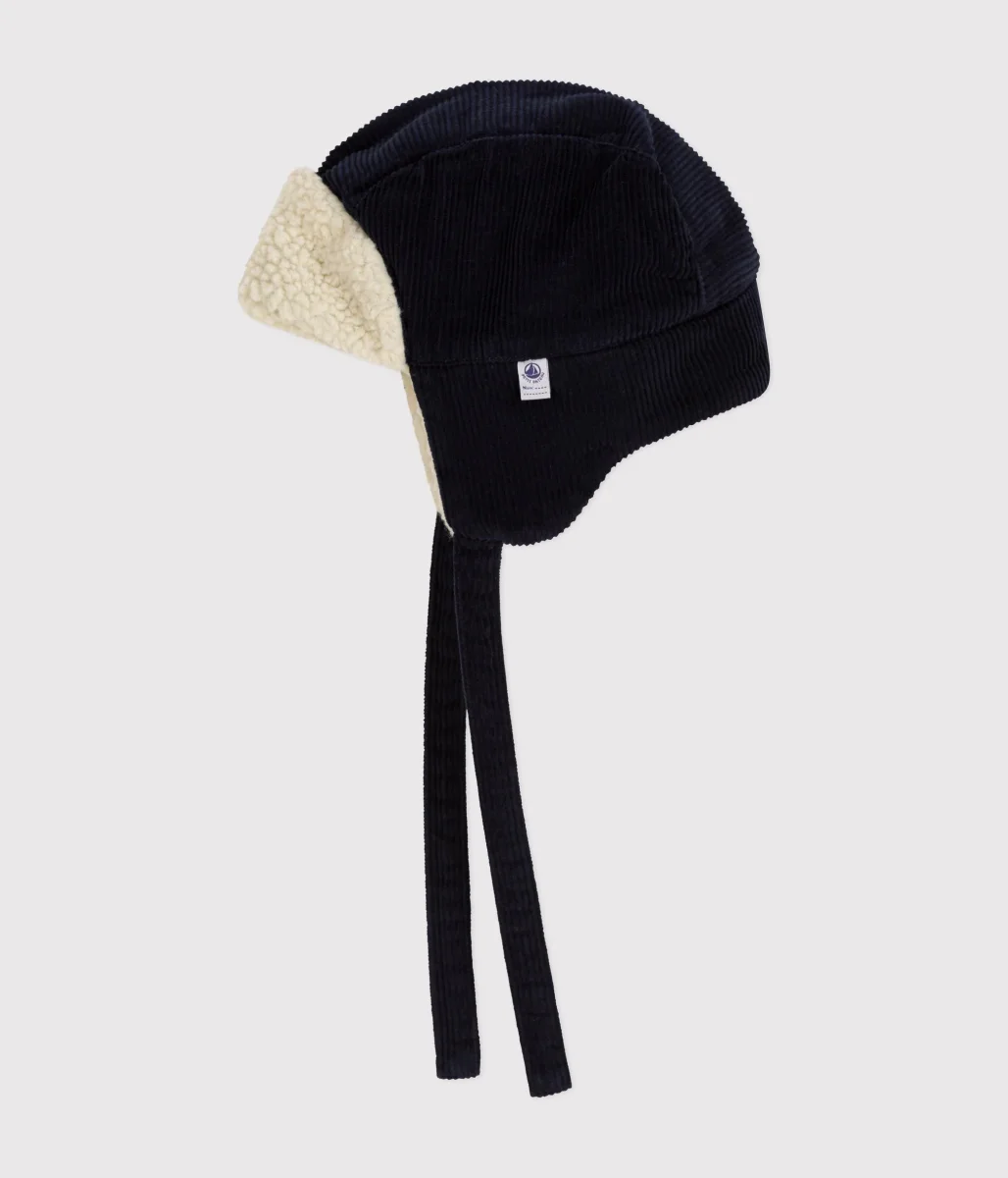 Colbacco in velluto a coste blu - immagine 3