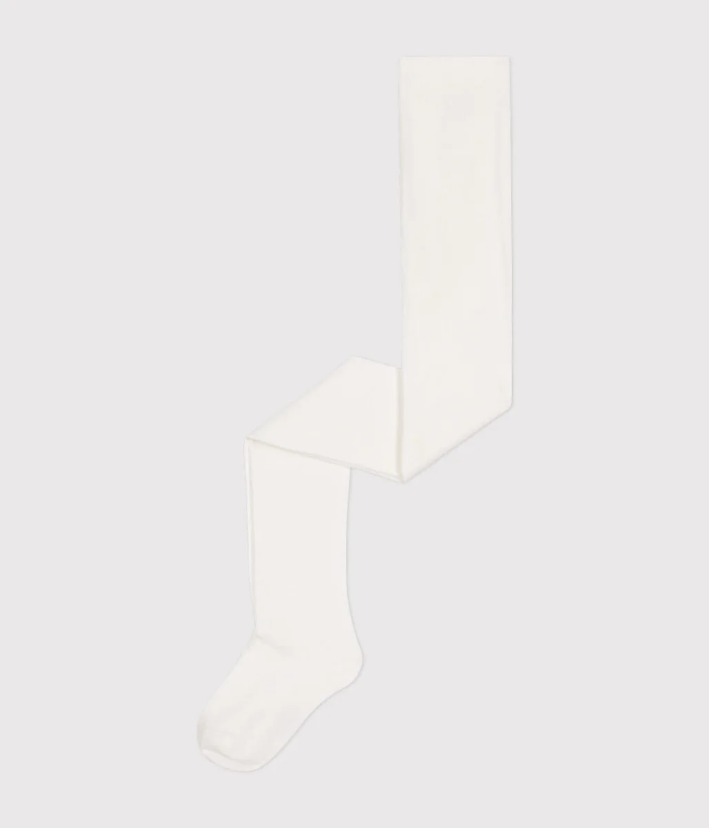 Collant in jersey di cotone bianco