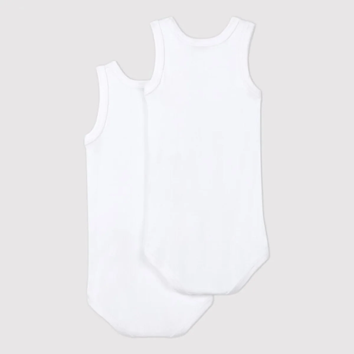 Confezione Da 2 Body Bianchi senza maniche Bebè - immagine 4