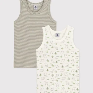 Confezione Da 2 Canotte Bambino In Cotone Con Dromedari