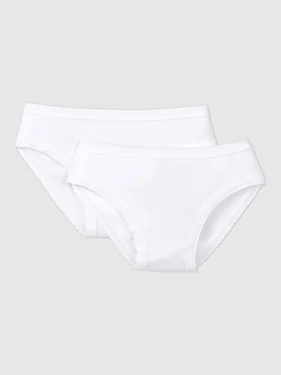 Confezione Da 2 Slip Bianchi Bambina