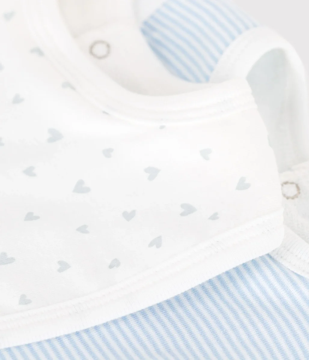 Confezione da 2 bavaglini in cotone con stampa neonato - immagine 4