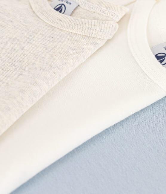 Confezione da 3 body a maniche lunghe tinta unita in cotone - immagine 4