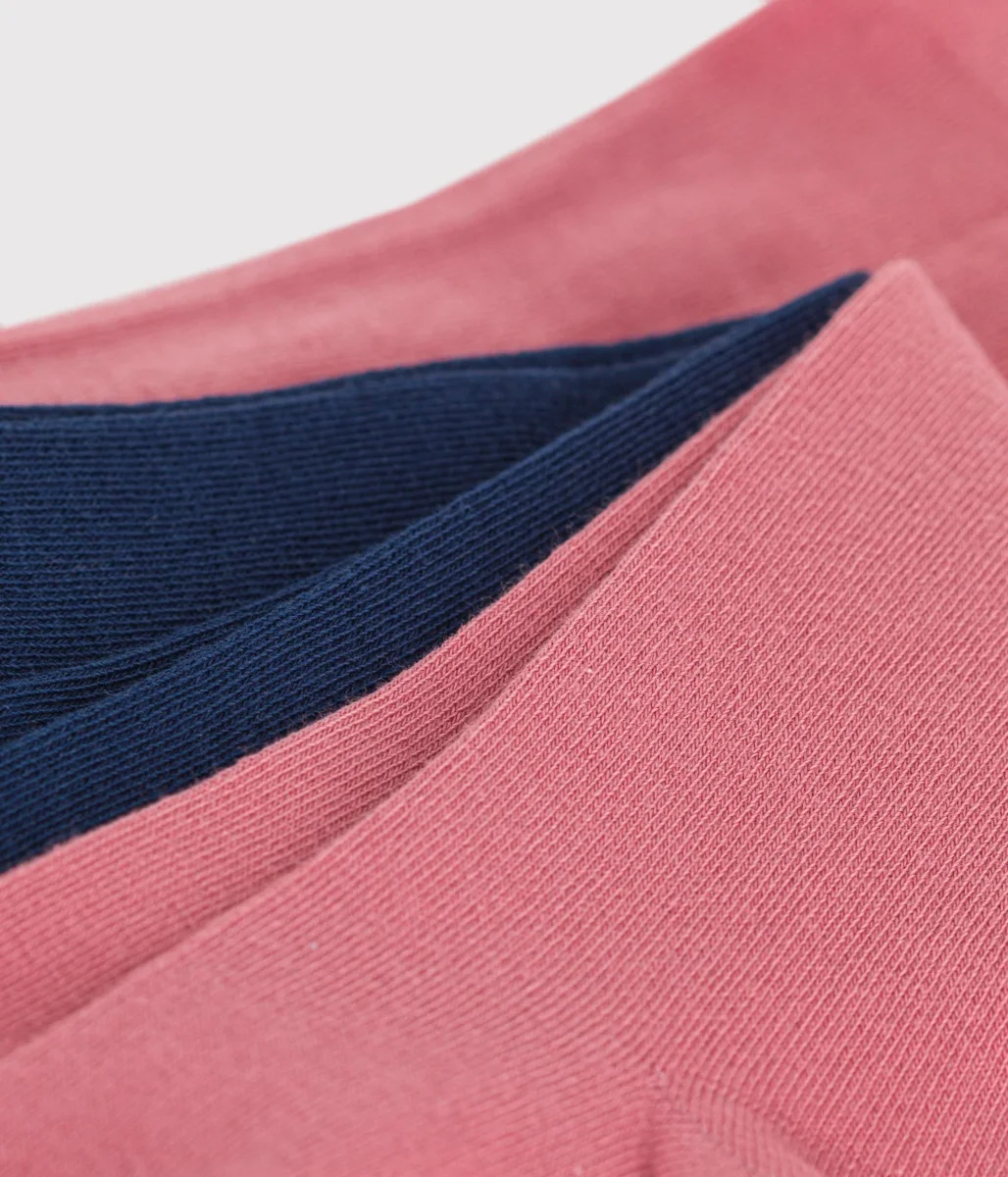 Confezione da due paia di collant rosa e blu in maglia - immagine 3