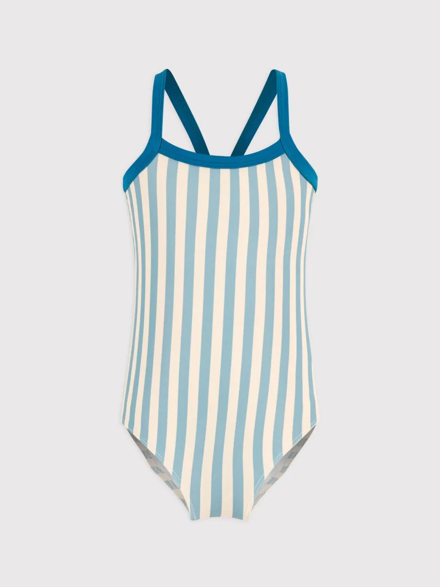 Costume Intero A Righe Bambina