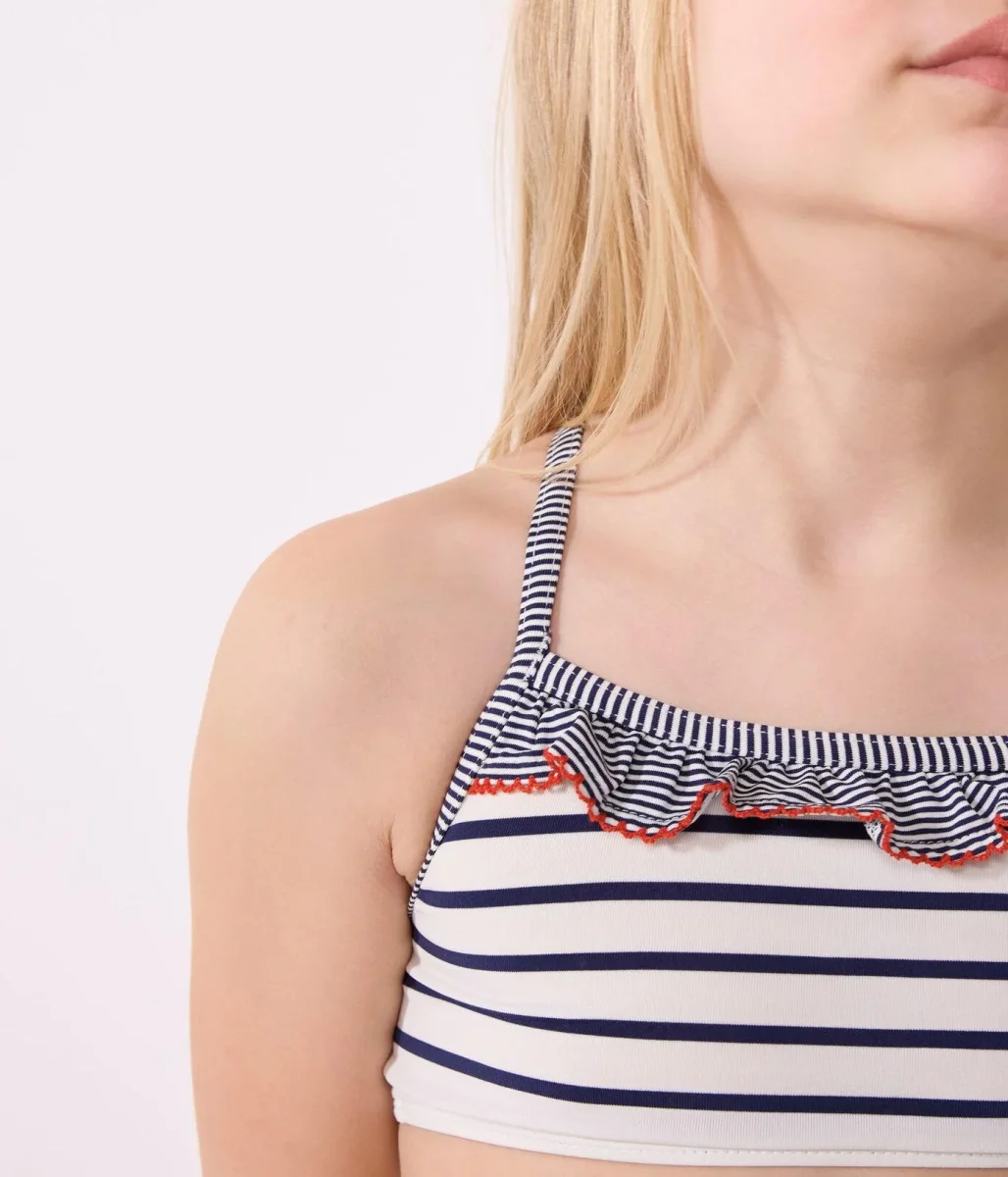 Costume da bagno a 2 pezzi a righe bambina - immagine 5