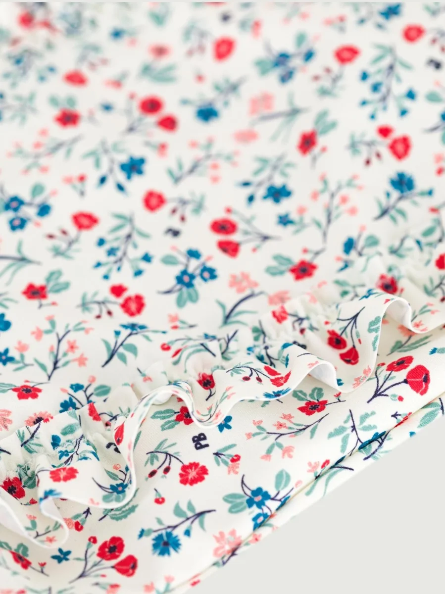 Costume da bagno intero con stampa floreale e volant bebè - immagine 4