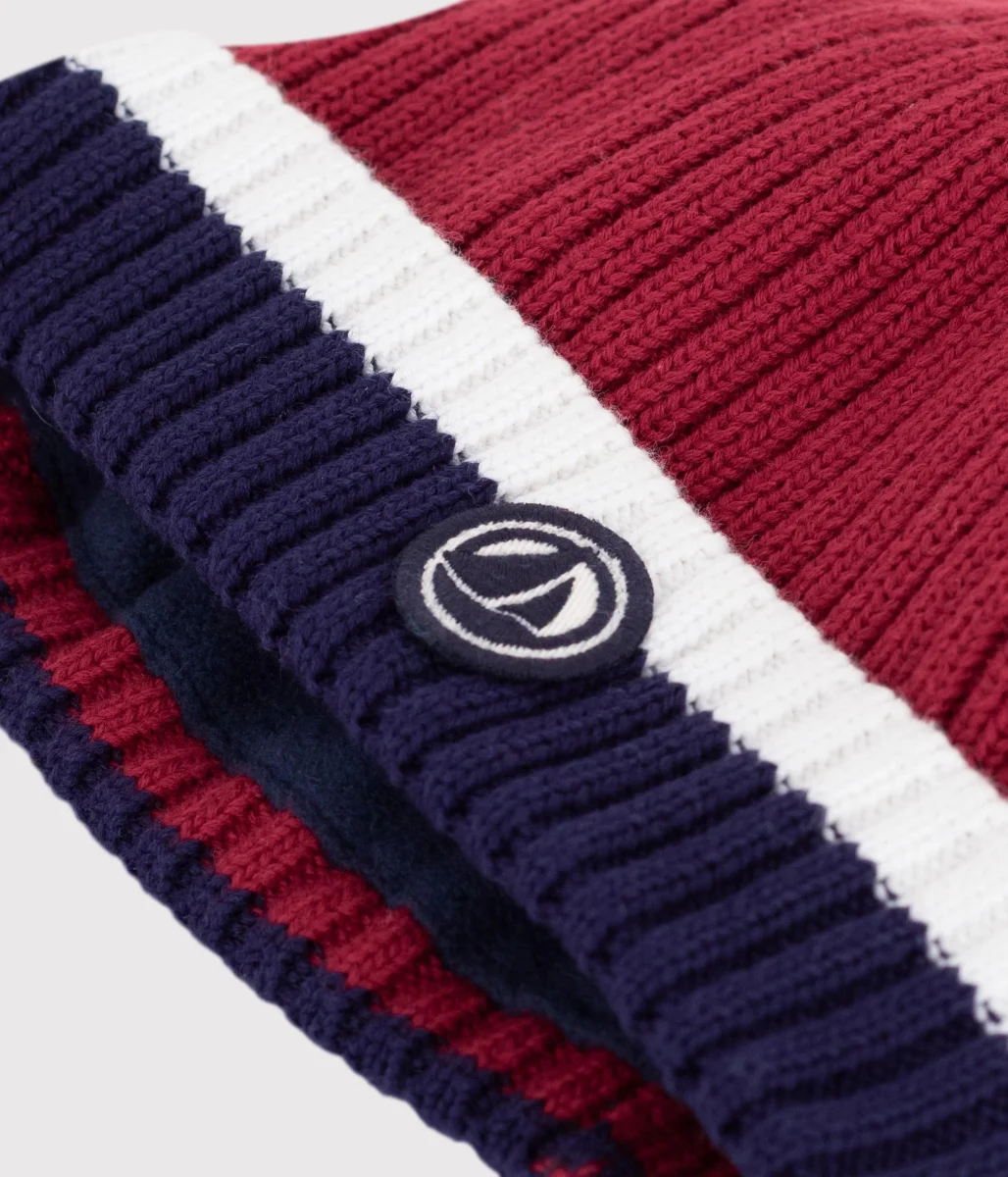 Cuffietta in maglia foderata in pile neonato - immagine 3