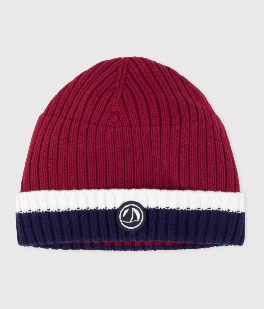 Cuffietta in maglia foderata in pile neonato