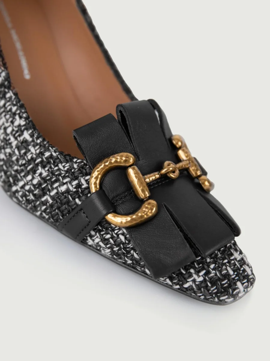 DÉCOLLETÉ' IN TWEED NERO CON MORSETTO - immagine 6