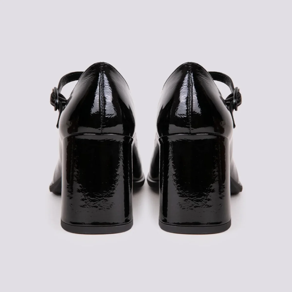 DECOLLETE CON CINTURINO IN NAPLAK NERO - immagine 4