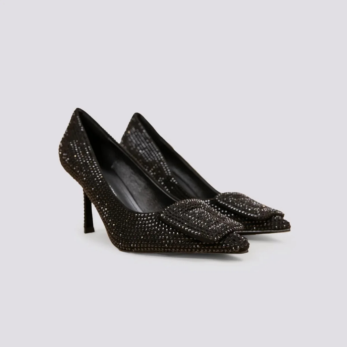 DECOLLETE CON FIBBIA E STRASS NERA - immagine 3