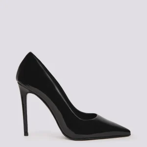 DECOLLETE CON TACCO A SPILLO IN VERNICE NERA