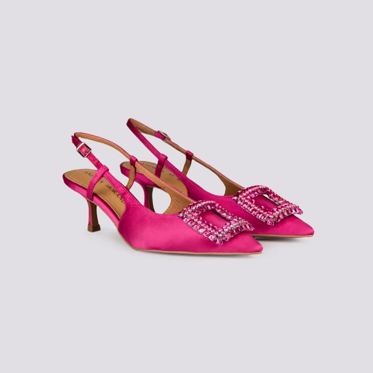 DECOLLETE FUCSIA CON FIBBIA STRASS - immagine 3