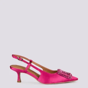 DECOLLETE FUCSIA CON FIBBIA STRASS