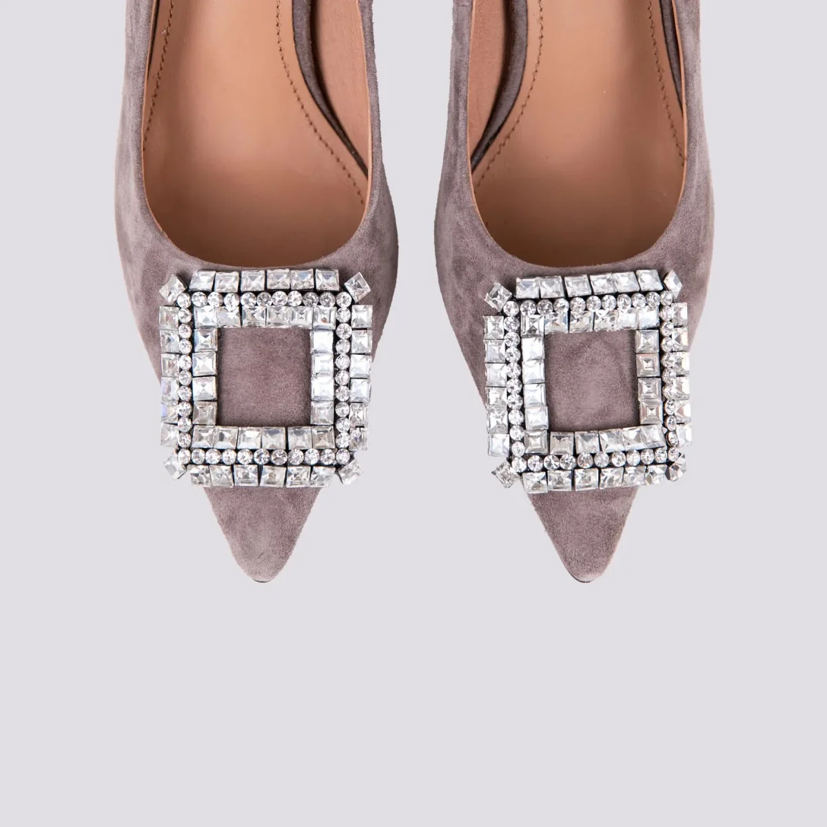 DECOLLETE GIOIELLO IN CAMOSCIO GRIGIO - immagine 5