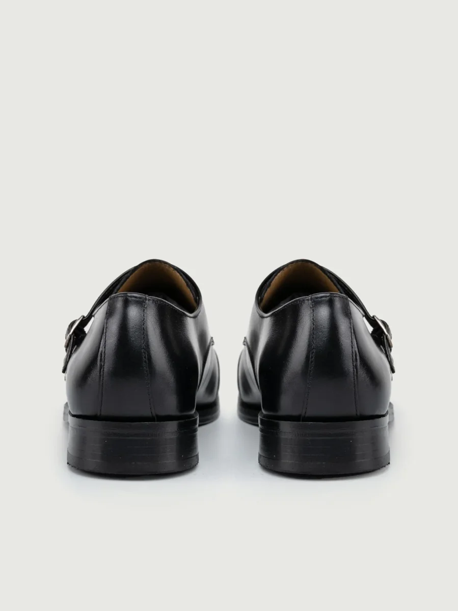 DOPPIA FIBBIA IN PELLE NERA - immagine 4