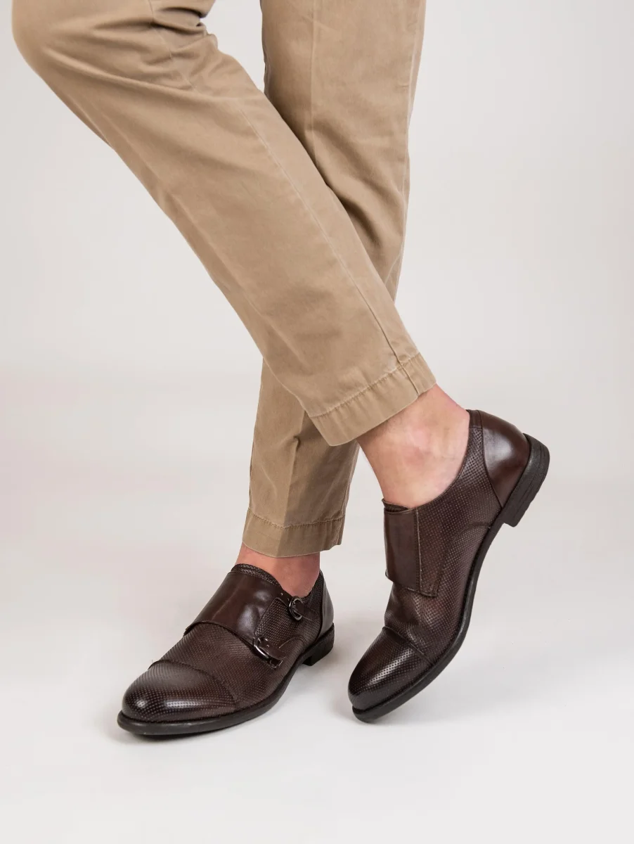 DOPPIA FIBBIA IN PELLE TRAFORATA - immagine 8