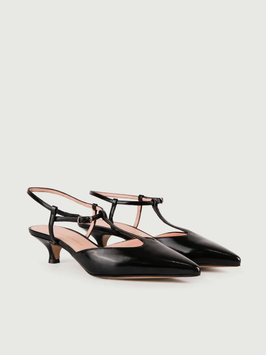 Décolleté con cinturino nera - immagine 3