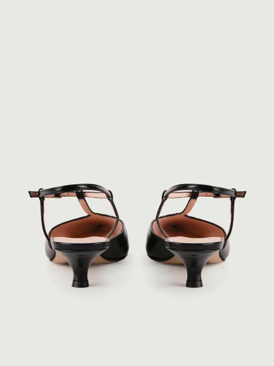 Décolleté con cinturino nera - immagine 4