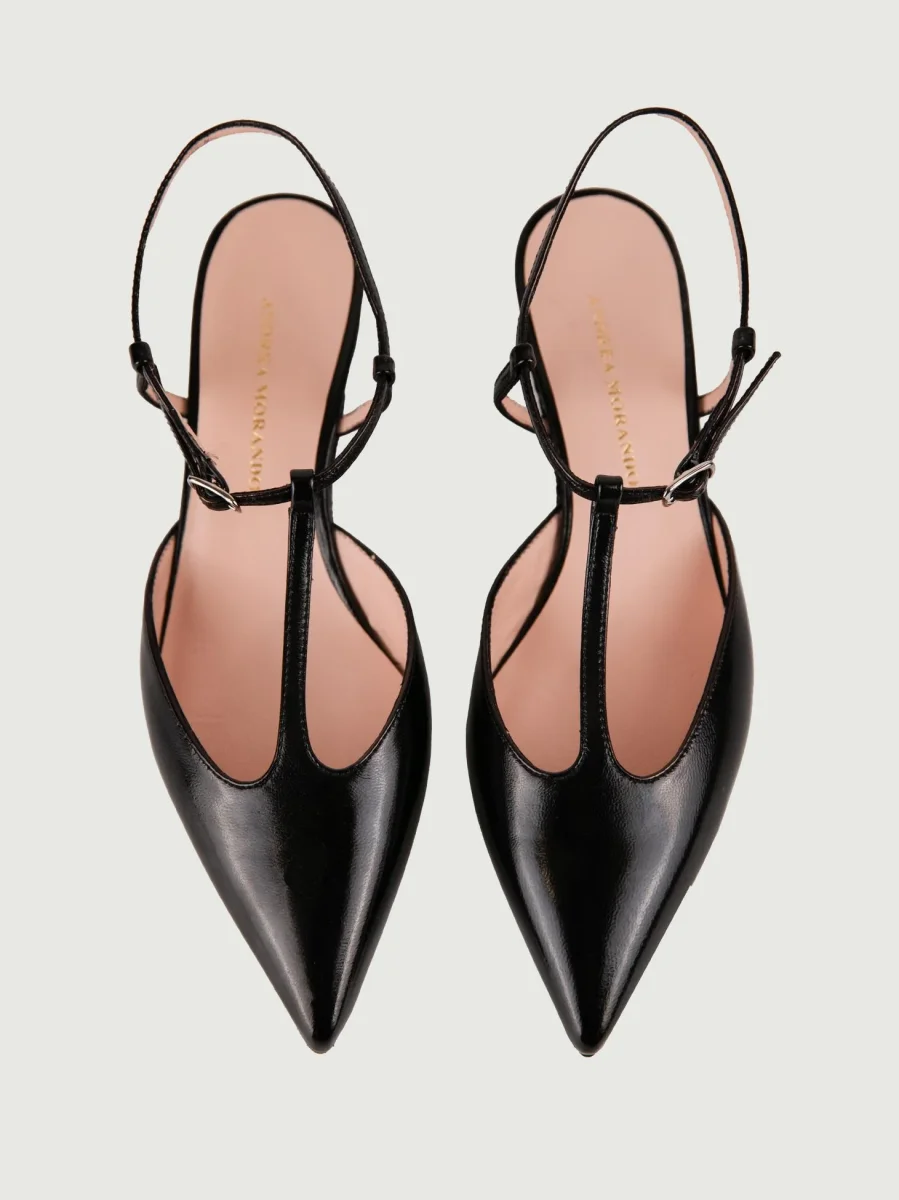 Décolleté con cinturino nera - immagine 5