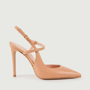 Decollètè slingback con listino nude