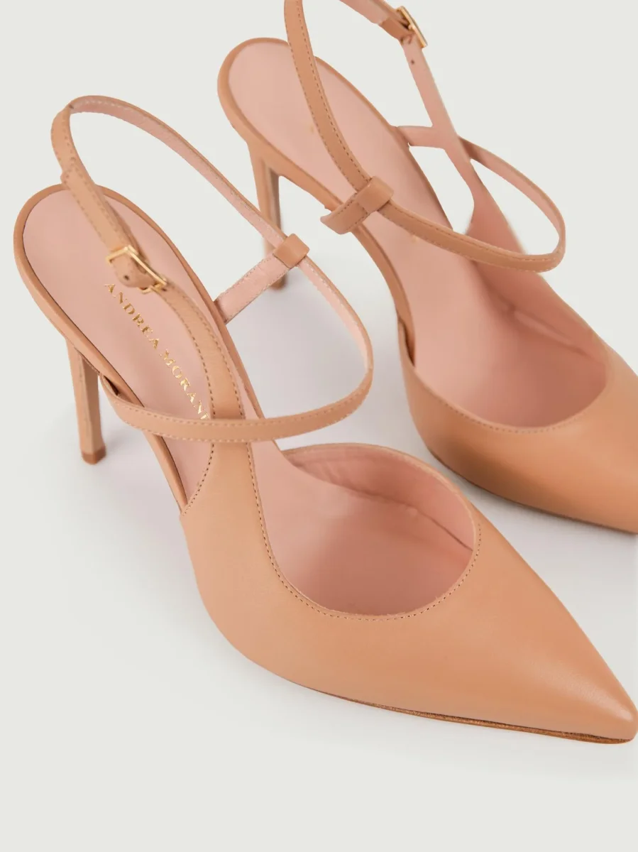 Decollètè slingback con listino nude - immagine 6