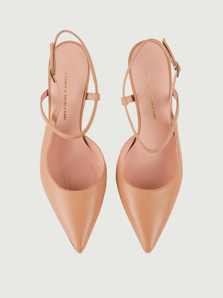 Decollètè slingback con listino nude - immagine 5